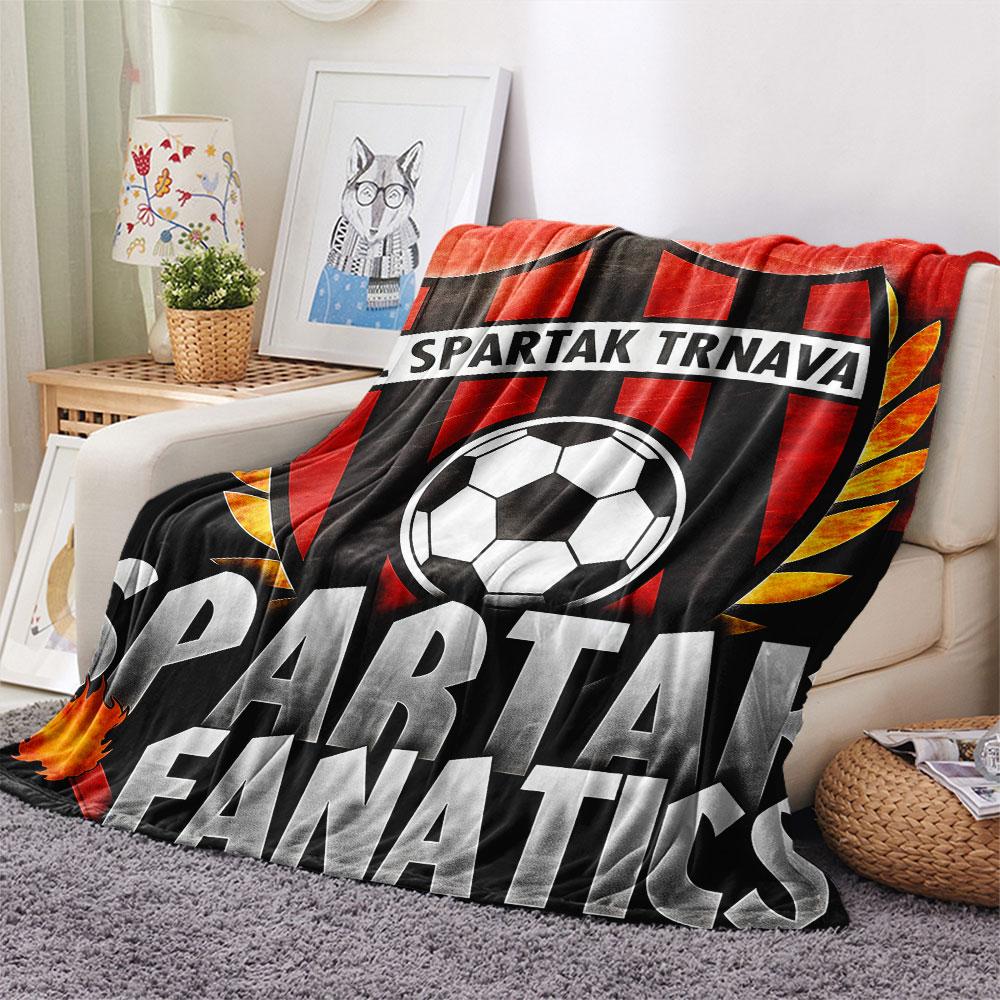 1PC FC Spartak Trnava Patterned Flannel Blanket Suitable For All Seasons for Home Decor Warmth and Comfort Gifts Holiday Present