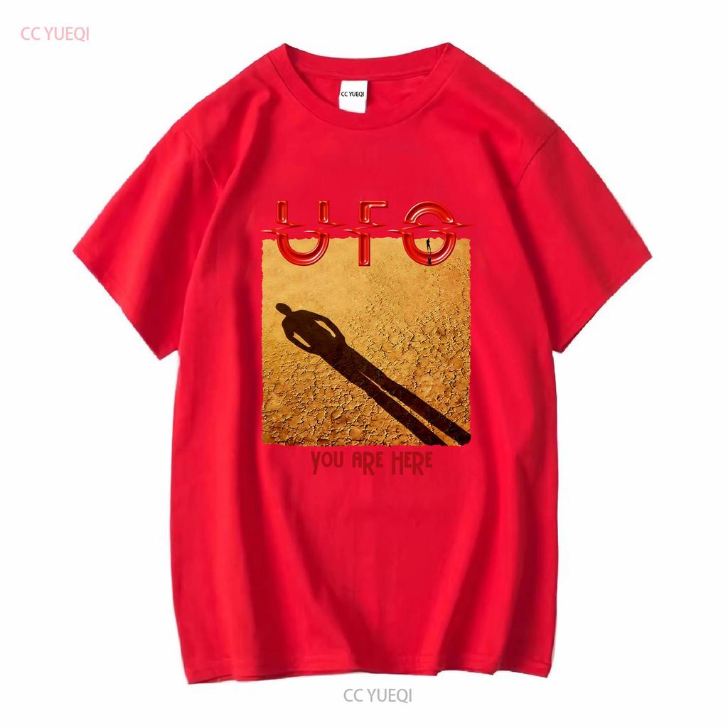 T-shirt UFO Band Album You Are Here Metal Rock Music vintage Lavata Comoda abbigliamento firmato Elasticizzata Moda casual