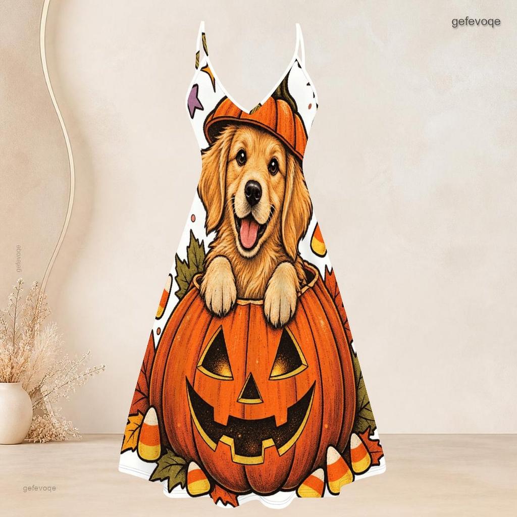 Women Plus Size 2 Piece Outfits Short Sleeve Open Cardigan V Neck Strappy Flared Dress Halloween Raccoon Printed White
