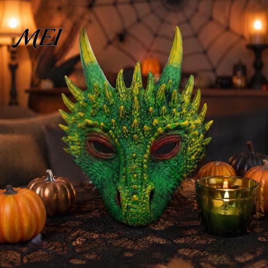 Breathable Cosplay Props for Adults Dragon Masque Adults, Halloween 3D Detailed Comic Exhibition Headgear Full Face Festival, Carnival Masquerade