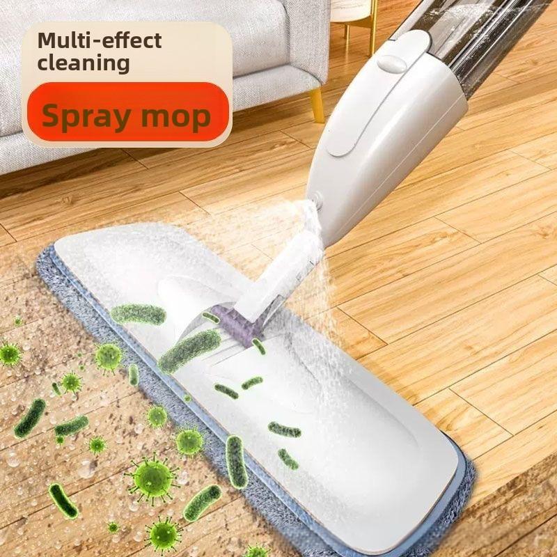 Waterproof Spray Mop With Telescopic Handle And Microfiber Pads For Hard Floor Maintenance