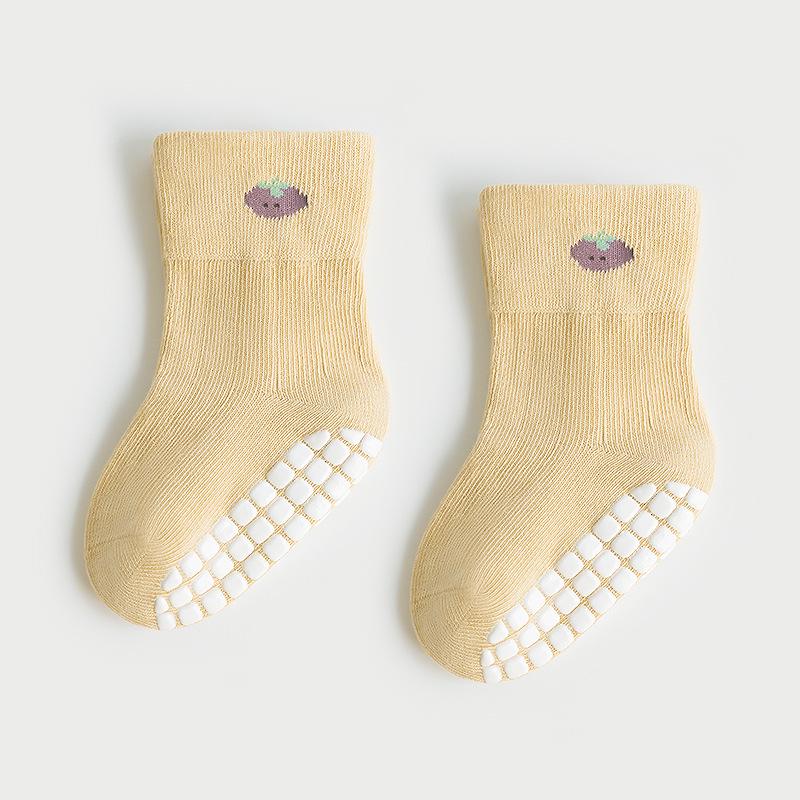 Non-Slip Baby Floor Socks - Cotton, Soft Sole, Boneless, Mid-Calf, for Newborns and Toddlers, Spring/Autumn