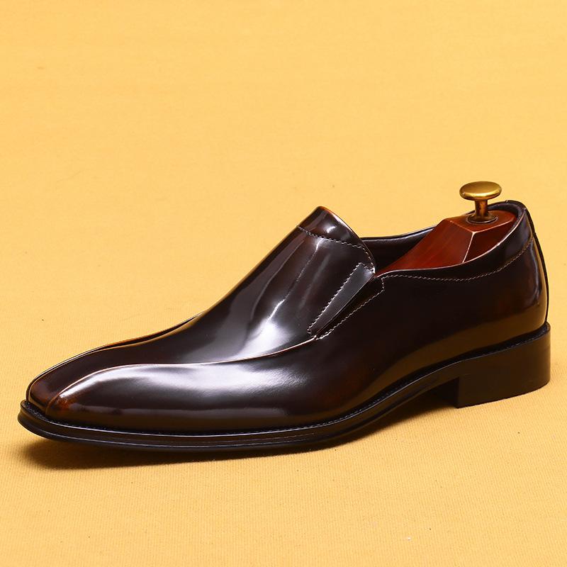 

Британские деловые туфли из кожи, мужские свадебные туфли для жениха, кожаные мокасины с носком 42