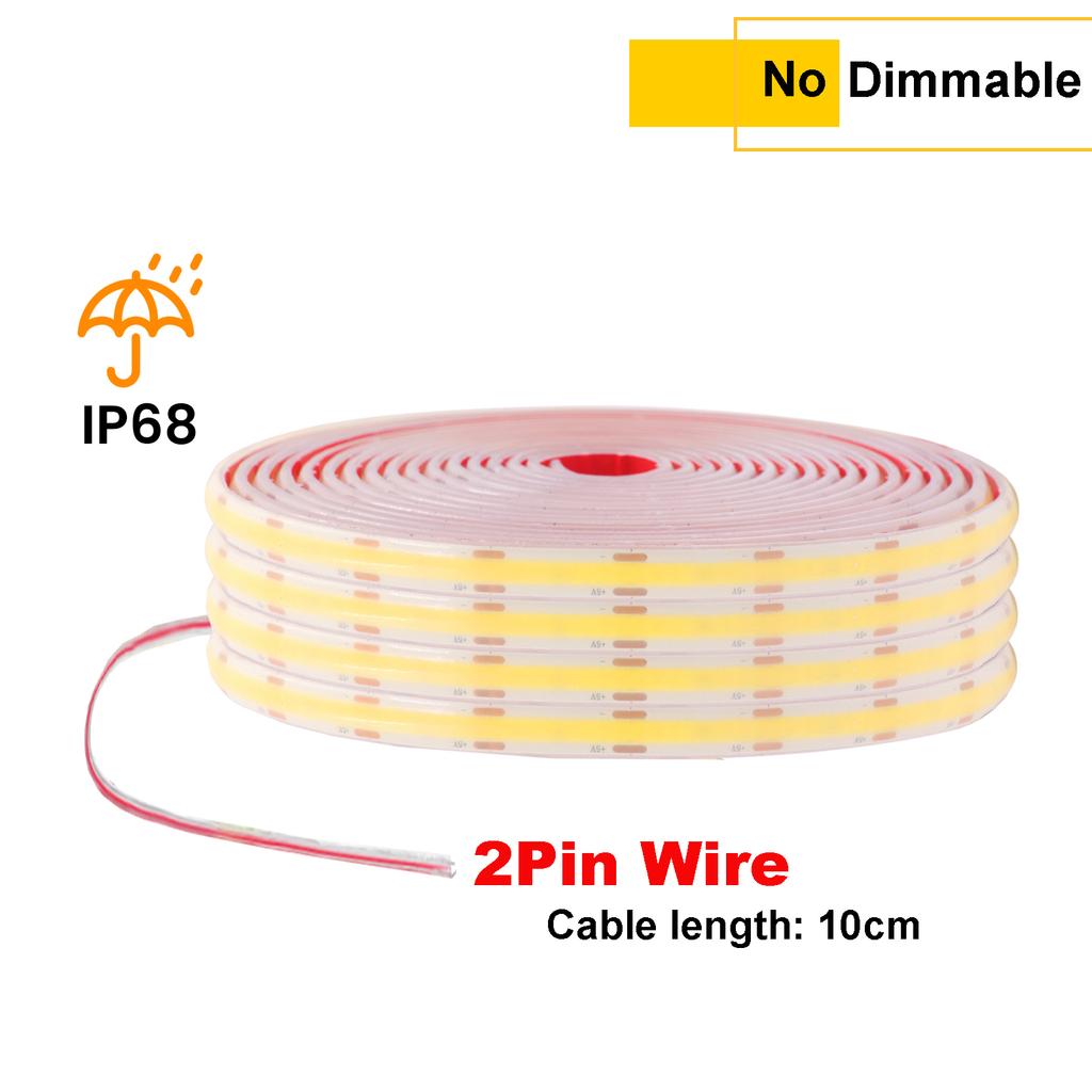 Bandă LED COB USB Impermeabilă IP68 5V 320LEDuri Bandă Flexibilă cu Luminozitate Ridicată cu Comutator de Dimmer Lățime 10mm pentru Iluminat Exterior