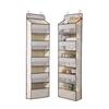 Five-Layer Foldable Over-Door Organizer: Dirt-Resistant Non-Woven Fabric Storage Bag, Upgraded Large Capacity, No-Drill Installation.