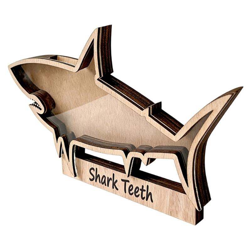 Starfishs Shape Seashells Display Box with Clear Acrylic Front Wood Seashells Holders for Shark Teeth Small Shadows Box