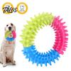 Bite Resistant Dog Toys for Aggressive Chewers Spiky Ring Toy, Rubber Chew Interactive Dental Cleaning Dogs Fetch And Teeth Toy Energy Consuming