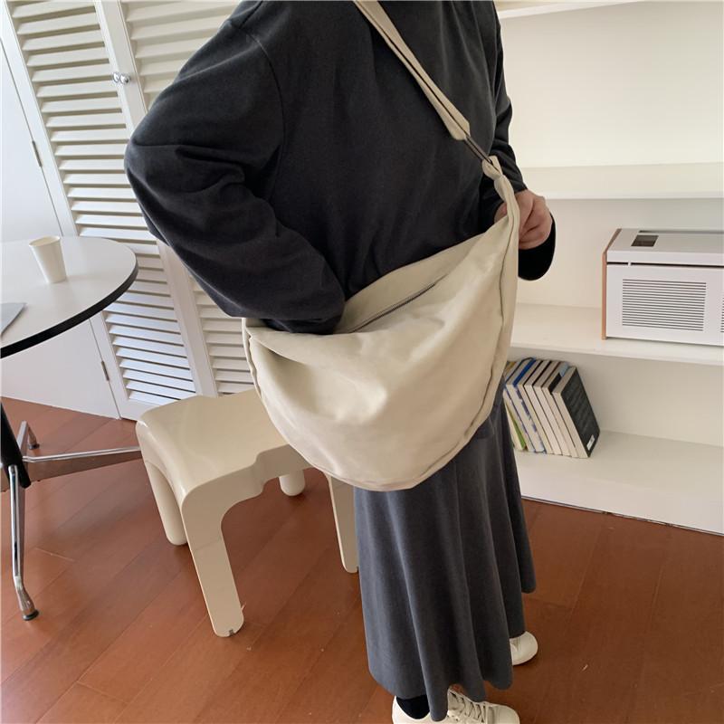 Solid Color Women's Simple Hobos Shoulder Bags Casual Large Capacity High Quality Messenger Bag Female Travel Tote Handbags