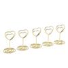 25Pcs Table Number Stands Heart Shaped Stable Base Sturdy Metal Place Card Holder for Wedding Party Office