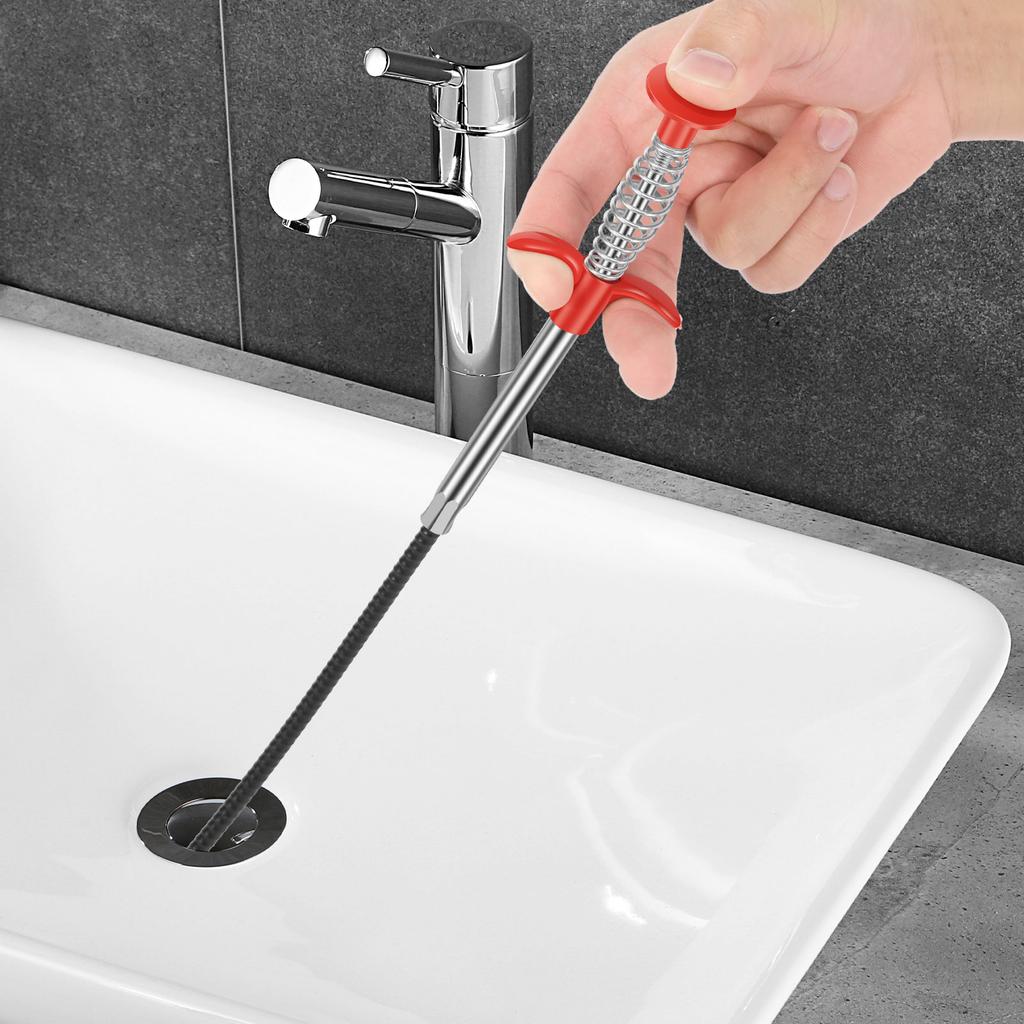 3cm Spring Pipe Dredging Tools Drain Snake Drain Cleaner Sticks Clog Remover Cleaning Household for Kitchen Bending Sink Tool
