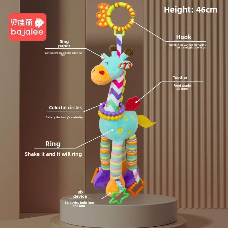 Beili Baby Stroller Plush Rattle Car Charm With Wind Chimes For Infant Comfort