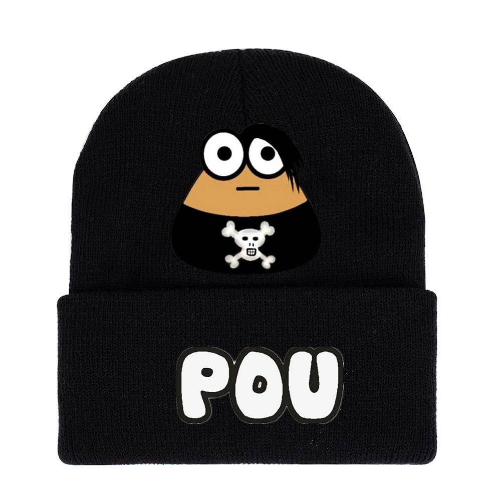Pou My Pet Alien Knit Beanie Acrylic Thermal Winter Hat For Adults Unisex Cold Weather Gear