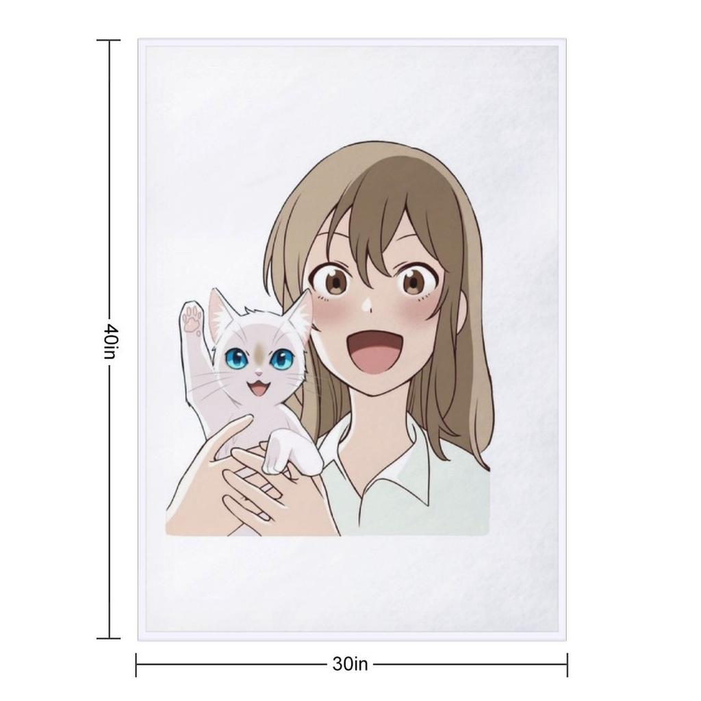A Whisker Away - Happy Sasaki & Taro Fanart Throw Blanket Multi-Purpose Thermals For Travel Sofa Throw Manga Blankets