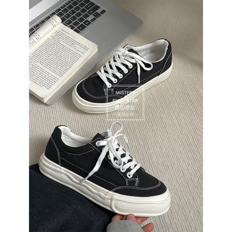 Les nouveaux produits sont en vente au printemps, les nouvelles chaussures en toile à plateforme sont polyvalentes, dissolvant les chaussures blanches 542.