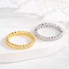 Exquisite Cubic Zirconia Rings for Women Full Paved Round CZ Silver/Gold Color Fashion Promise Rings Versatile Girls Jewelry