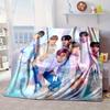 K-pop music group Blanket Flannel Blanket for bed, sofa, Camping, Hiking, Picnic Essentials, gift for family Fan gifts