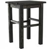 KADAX Sgabello in Legno da Cucina Sgabello Sedia 43,5cm Solido Nero