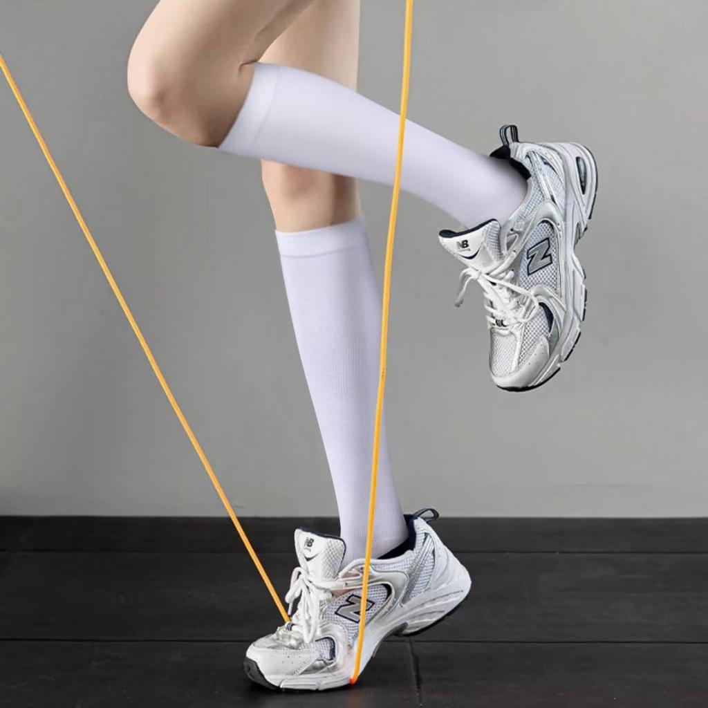 YUEDGE Compression Calf For Standing Work and Sizes Women's Socks, Support, Quick-Drying, Moisture-Wicking, Sports, 5-Pair Set, 23-26cm