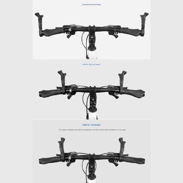 Mountain Bike Deputy Handle Replacement Horn Shape Adjustable Handlebar End Bicycles Extension Handlebar Enduring