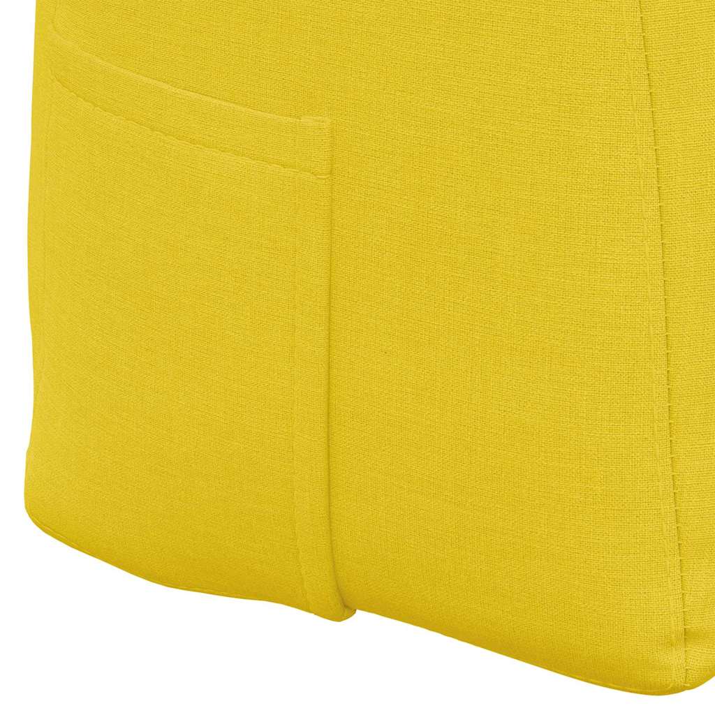 Back Cushion Light Yellow 160 x 24 x 50 cm Fabric