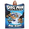 Super Warm Blanket Travel Office Dogman Book Poster Bedding Throws Flannel Bedspread For Outdoor Print Sofa Bed Cover