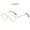 2025 Women’s Fashion Color-Changing Anti-Blue Light Metal Glasses with Flat Lenses - European & American Style