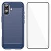 WANLONFENG LS Series For iPhone 17 Case with Screen Film,Brushed Texture Shockproof TPU Phone Cover