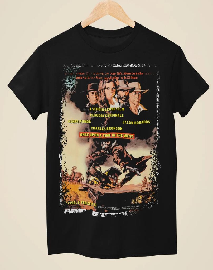 Once Upon A Time In the West - Western Movie Poster Inspired Men Black TShirt