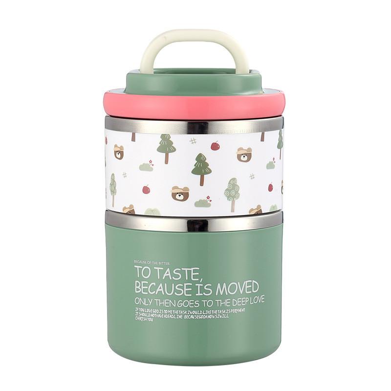 Stainless Steel Lunch Box With Double Layer Insulation For Kids Students And Adults