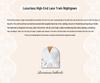Black & White Satin Morning Robe with Flared Sleeves, Lace Accents, Long Style, Tie Belt, and Train Hem