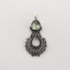 Green Amethyst Gemstone 925 Sterling Unique Pendant 1.8" Women Jewelry For Anniversary Gift CP-45-15