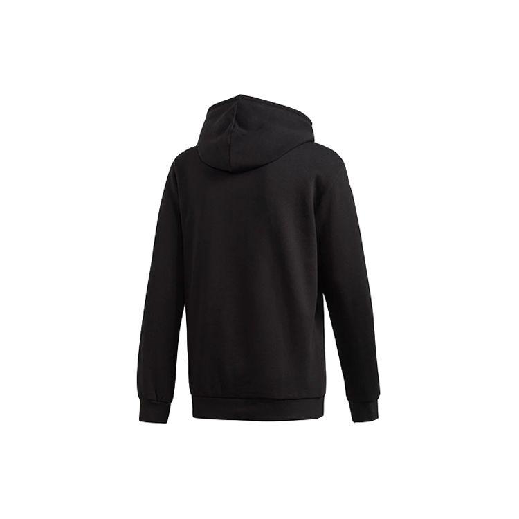Adidas Trifoil Essentials Pullover Hoodie Black Men Streetwear FM9956