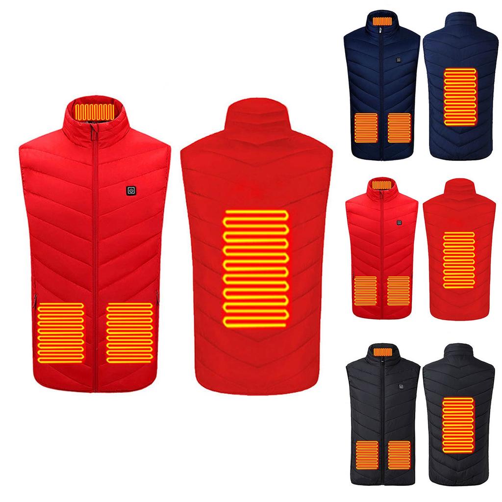 Men's And Women's Fashion Casual Warm Heated Solid Jacket Vests