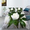 3D Modern Romantic Style Bedding Set Flower Quilt Cover Sheet/double Bed Full-size Bedspread Set Washable Comfortable Home Decoration