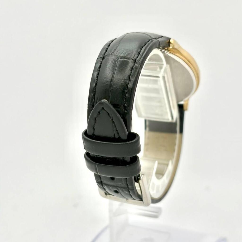 [New Battery] SEIKO SPIRIT Men's Watch Gold Date 5E32-6A3A 390154 New Belt