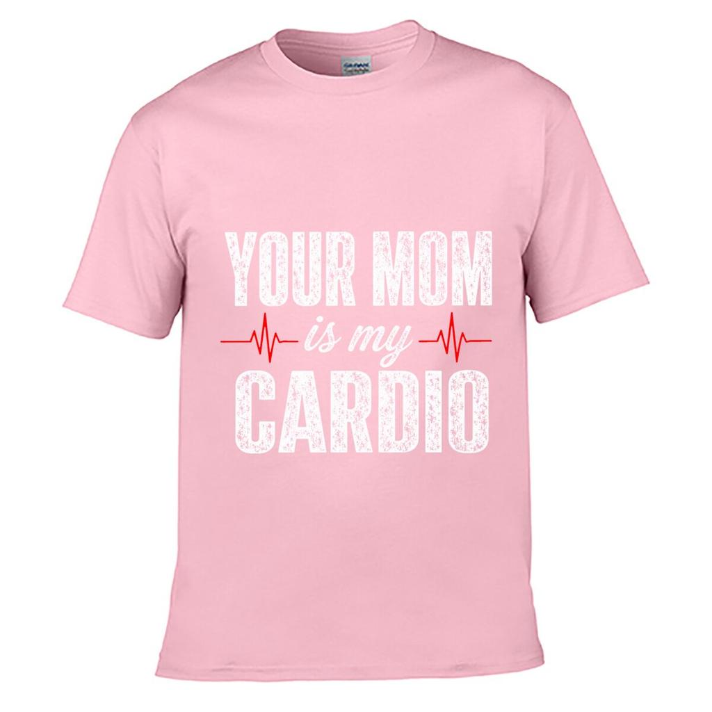 Your Mom Is My Cardio Unisex Summer Washed Tee Loose Distressed Top