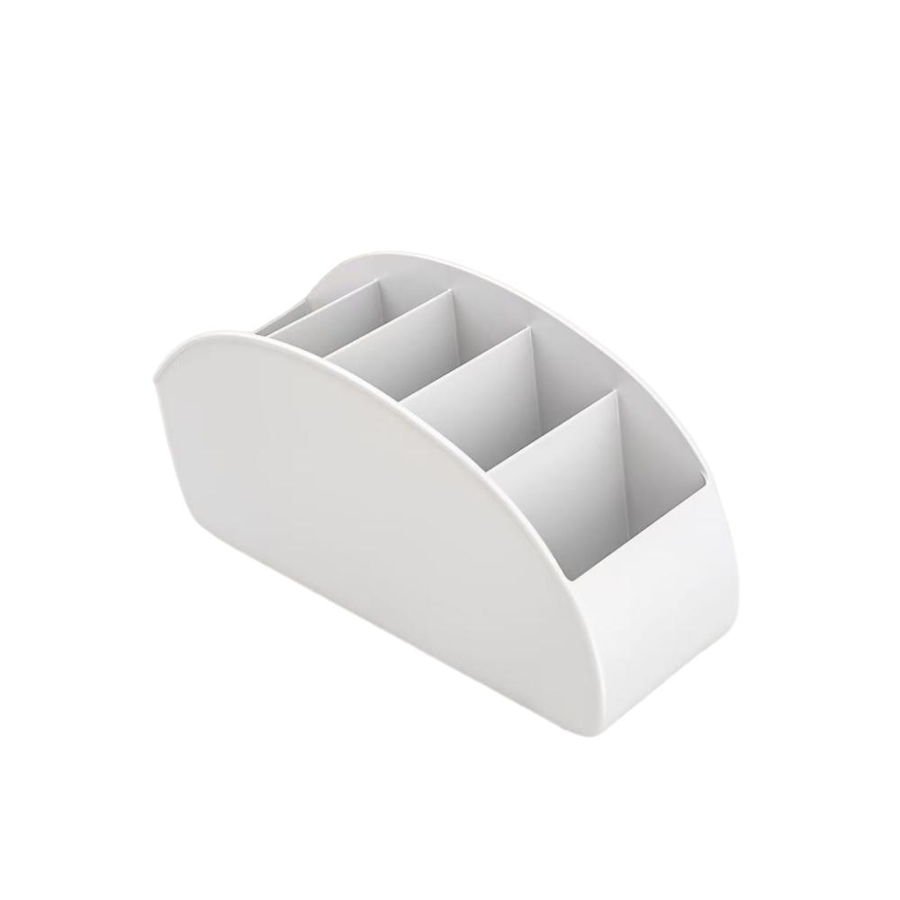 

Solid Color Cosmetics Storage Rack Multifunctional Desktop Storage Container Tabletop білий