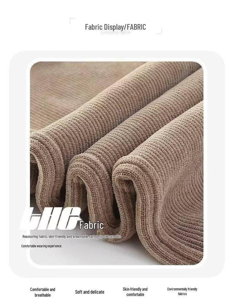 2024 Girls' Corduroy Wide-Leg Pants: Spring & Autumn Casual Straight-Leg for Kids