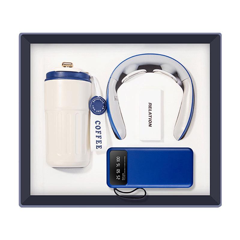 Customized Business Gift Set: Coffee Cup & Power Bank for Company Events