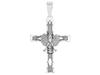 Patriotic Silver Men's Pendant Cross with Eagle In Crown Emblem Poland