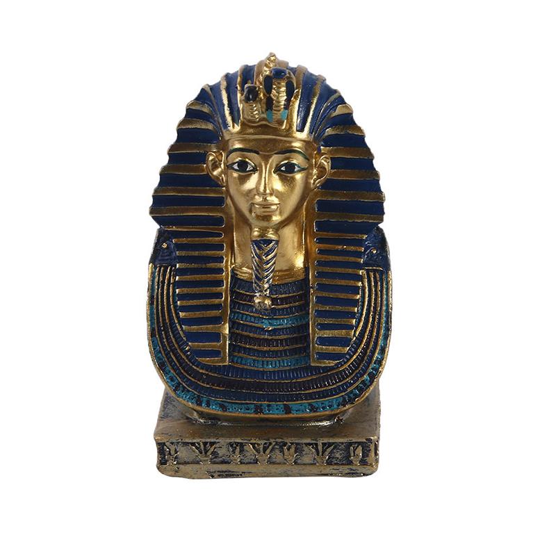 Egyptian Pharaoh Head Ornament Resin Decoration Africa Cleopatra Mummy Pyramid Desktop Living Room Decoration Gift Souvenir