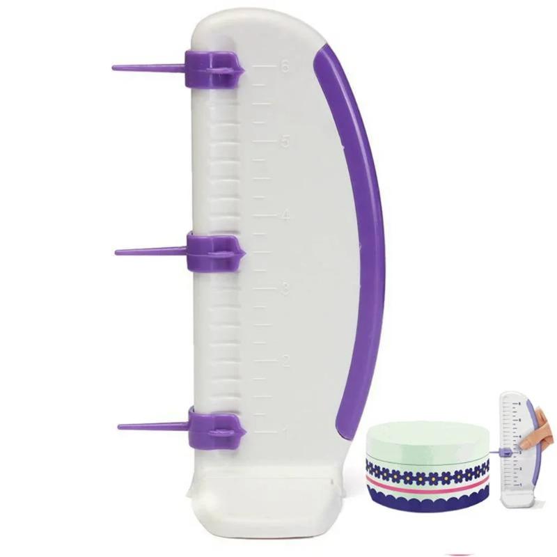 Маркер для измерения торта, линейка-весы, линейка для рисования, инструмент для декорирования краев, боковых сторон, узоров для кондитерских принадлежностей Purple