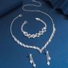 Elegant Bridal Jewelry Set: Stunning Diamond Earrings & Necklace for Weddings