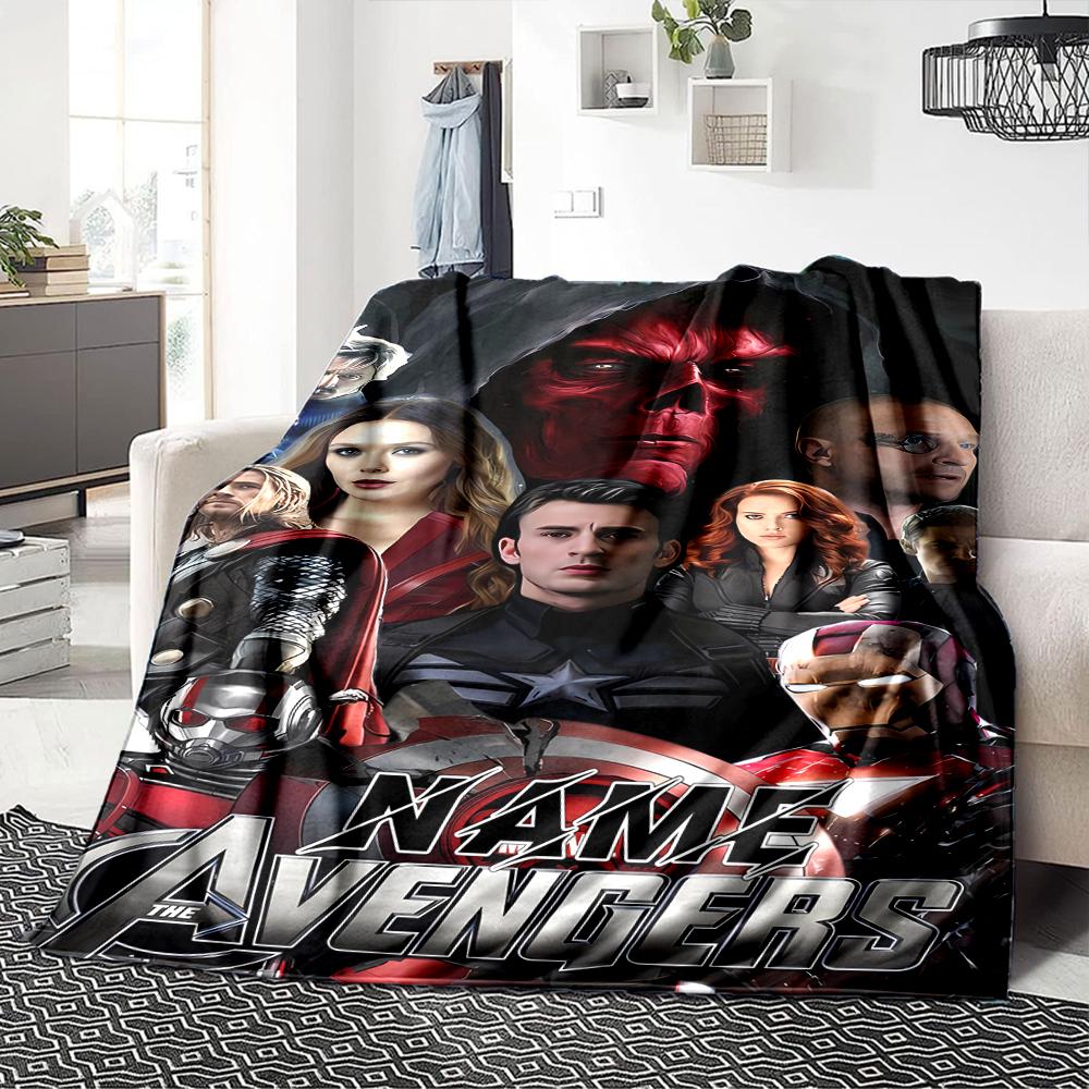 Custom Name "Avengers vs Thanos: Epic Battle" blanket for Couch & Bed, Plush Cozy Fuzzy Blanket Super Soft & Warm Blankets for Fall and Winter. 090817
