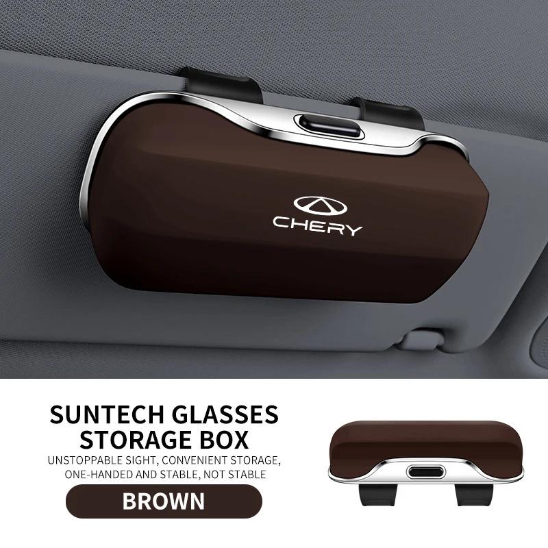 Für Chery Tiggo 4 2 8 7 Pro 5X J7 Omoda 5 Fulwin A8 Arrizo 8 5 Zubehör Auto Sonnenblende Sonnenbrille Auto Brillenetui Brillenclip