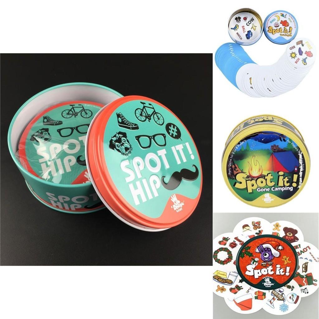 Carte colorate Dobble Spot It per bambini e adulti, perfette per feste e viaggi