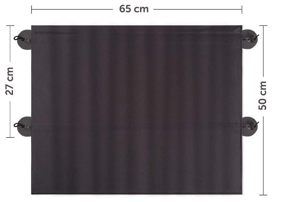 Car Sun Shade Side Window Privacy and Heat Insulation Curtain with Suction Cup