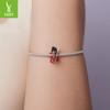 S925 Sterling Silver Nezha Bracelet Beaded National Tide Style Animation Diy Beads Loose Bead Jewelry Accessories