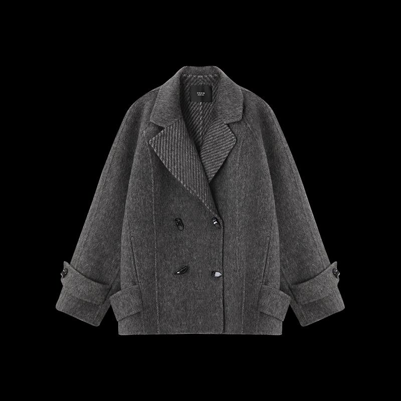 Mohan Yimei Women's Elegant Urban Winter Wool Blend Short Coat