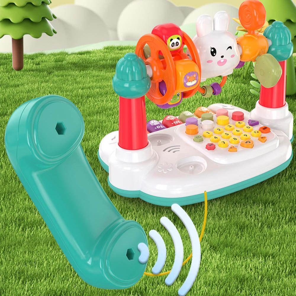 Rabbit Rotating Music Piano Keyboard Plastic Baby Piano Toys Cute story machine Toddlers